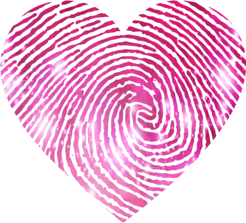 #heart #corazon #fingerprint #huella #digital #pink - Finger Print Clipart (1024x1024), Png Download
