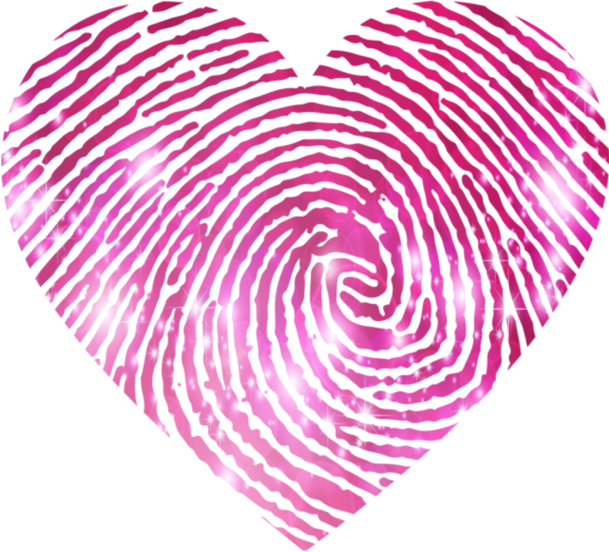 Heart Corazon Fingerprint Huella Digital Pink Finger Print Clipart Large Size Png Image Pikpng