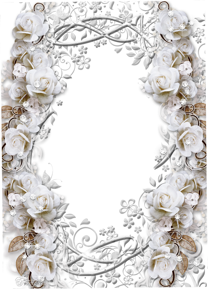 #mq #frame #frames #border #borders #white #roses - Chain Clipart (1024x1024), Png Download