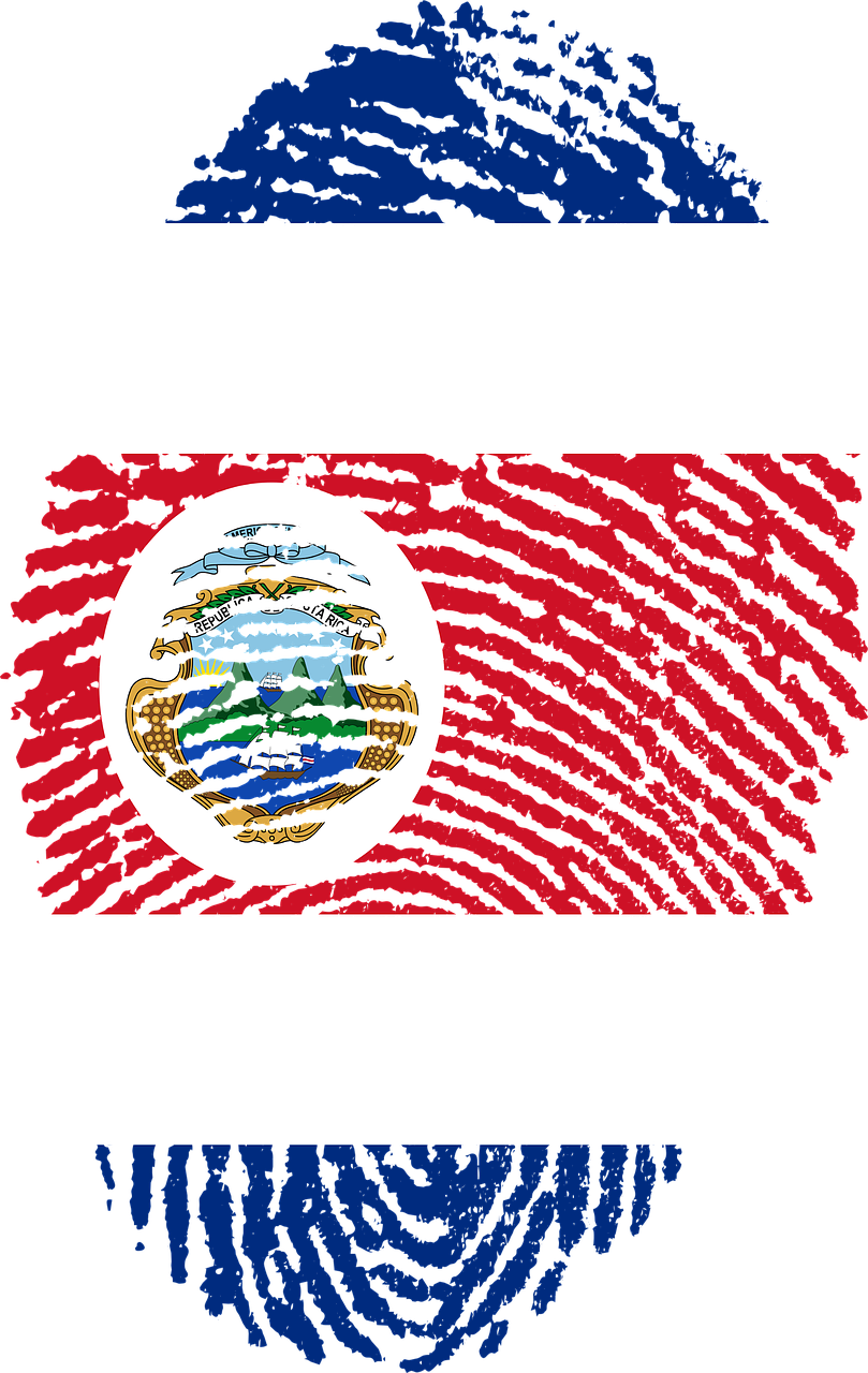 Costa Rica Flag Fingerprint Png Image - Huella Digital Costa Rica Clipart (809x1280), Png Download