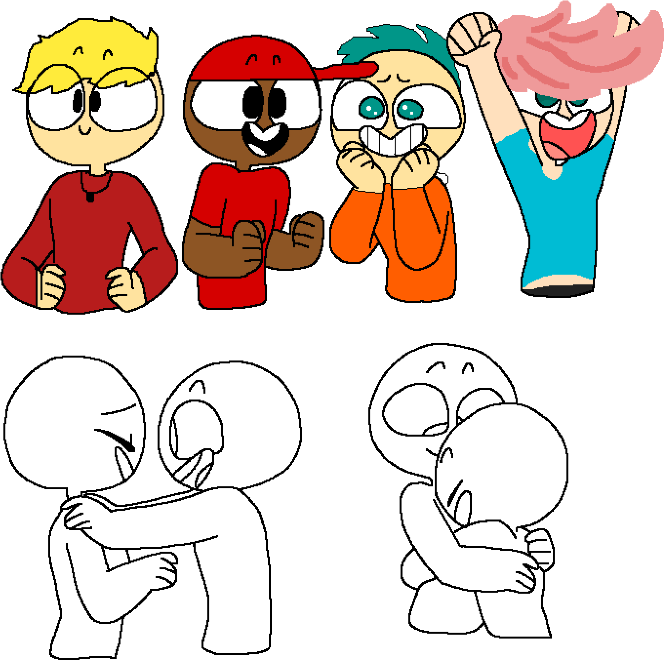 They're Cheering For The Couple, Right - Cartoon Clipart (1400x1400), Png Download