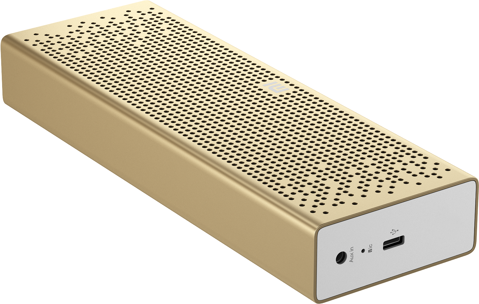 Mi Bluetooth Speaker Gold Mi Bluetooth Speaker Gold Clipart (3500x1971), Png Download