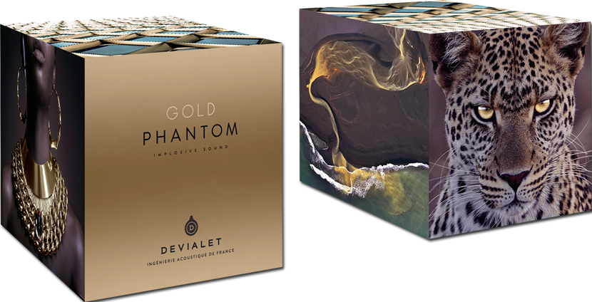 Gold Phantom Goes Beyond The Best Performances In High - Devialet Gold Phantom Box Clipart (830x424), Png Download
