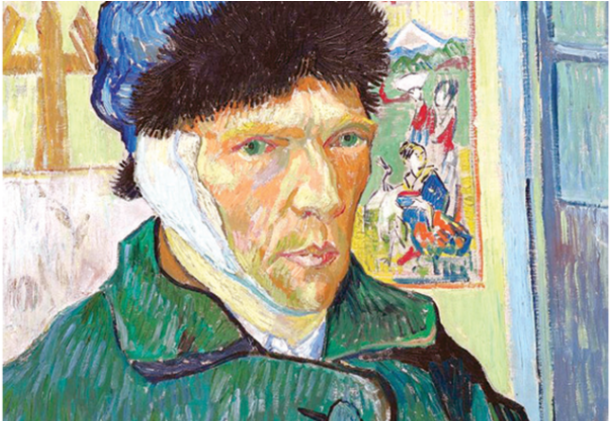 Alen De Paula - Van Gogh Self Portrait Clipart (910x420), Png Download