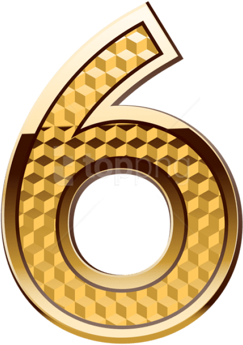 Free Png Gold Number Six Png Images Transparent - Portable Network Graphics Clipart (481x681), Png Download