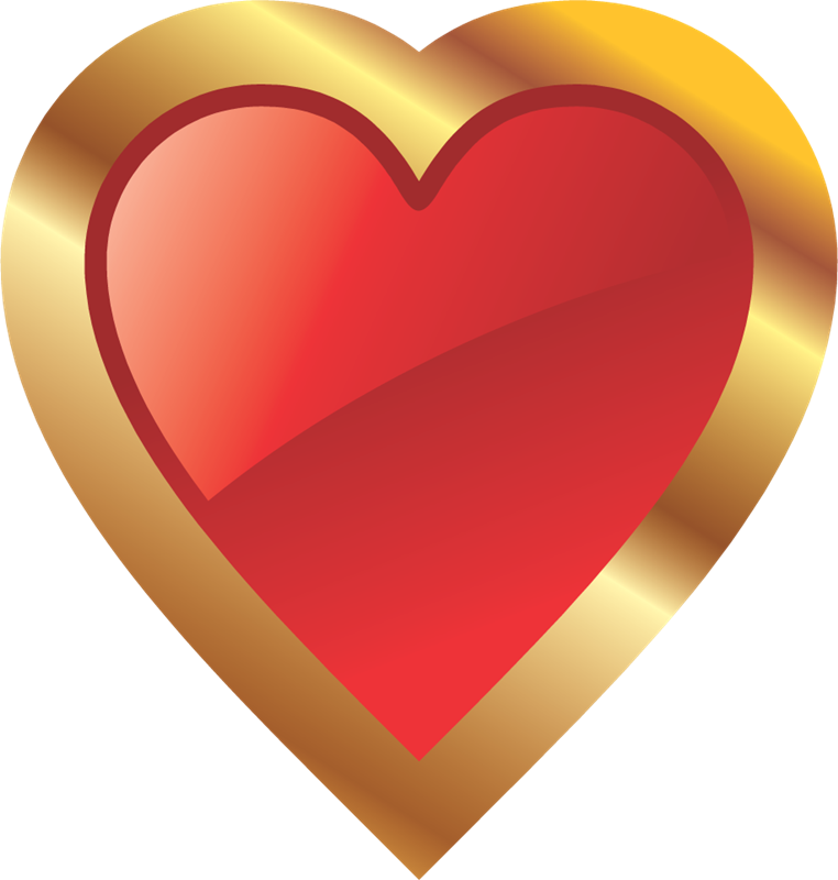 Imagenes Con Frases De Te Amo Corazones De Amor Estados - Corazones Rojos Y Dorado Clipart (762x800), Png Download