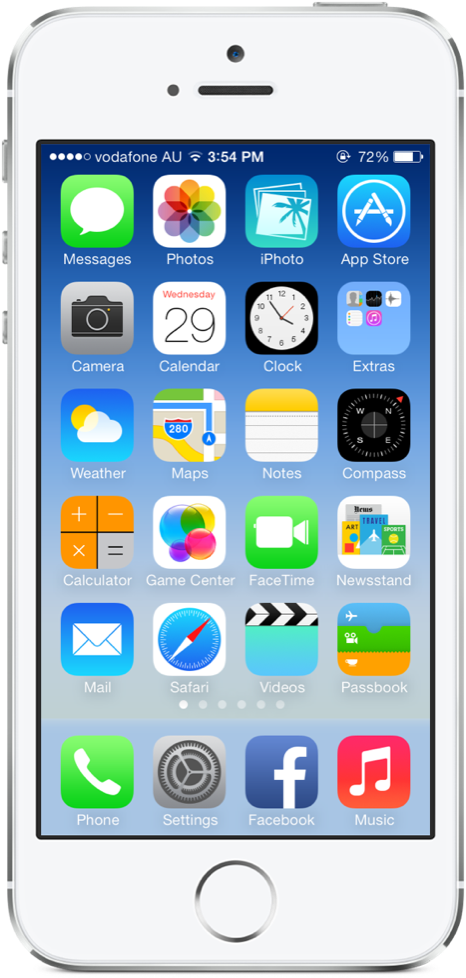 Iphone Home Screen Png - Iphone 5c Price In Kuwait Clipart (485x1000), Png Download