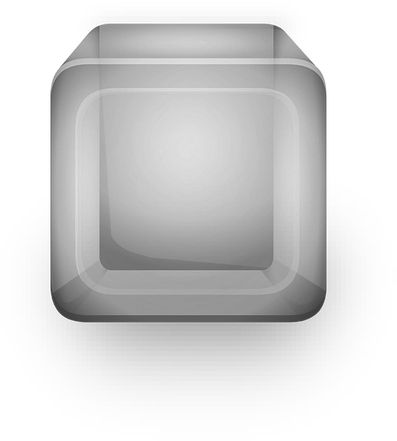 Cube Grey Gray Icon Symbol Geometric Box 3d - Television Set Clipart (600x720), Png Download