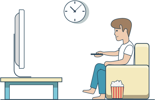 Svg Black And White Television Drawing Man Sitting - นั่ง ดู ทีวี การ์ตูน Clipart (567x567), Png Download