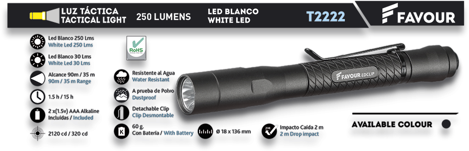 Linterna Favour Light - Flashlight Clipart (1140x350), Png Download