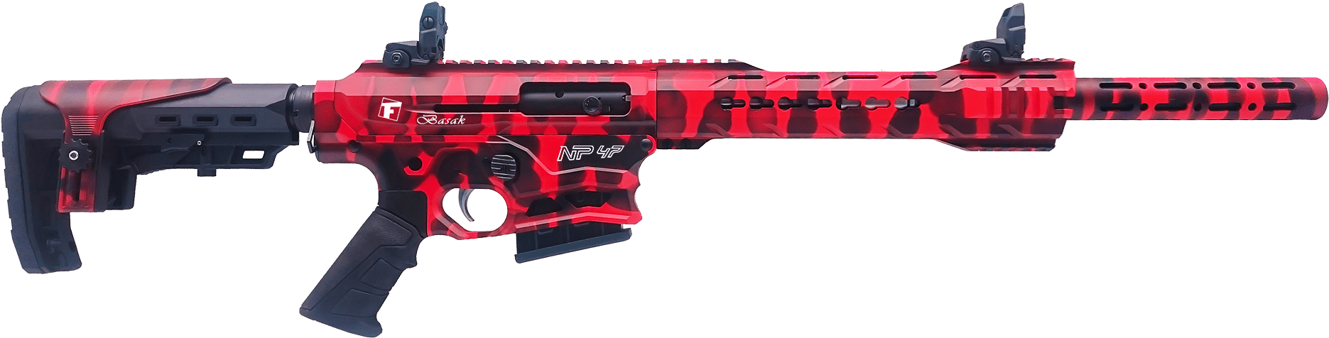 Başak Np-47 Red Pattern - Ar 15 Clipart (2000x600), Png Download