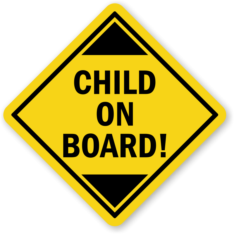Baby On Board Sign Safety Sticker - 13 6 Traffic Sign Clipart (800x800), Png Download