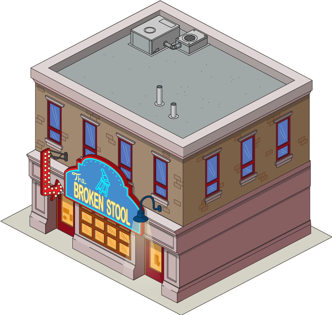 Fg Building Thebrokenbarstool - House Clipart (1102x1044), Png Download