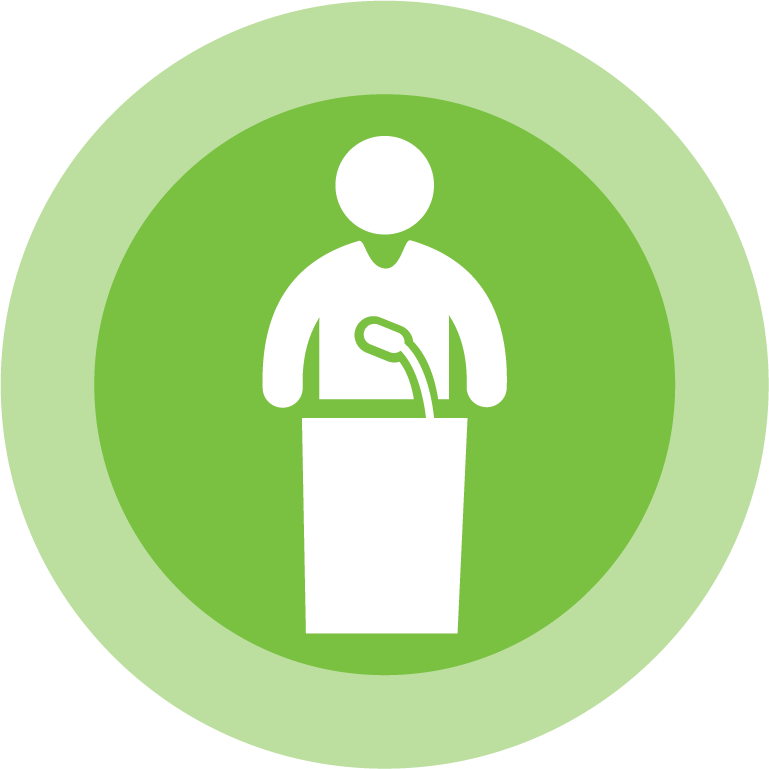 Podium Talk Icon - Awareness Session Icon Png Clipart (769x769), Png Download