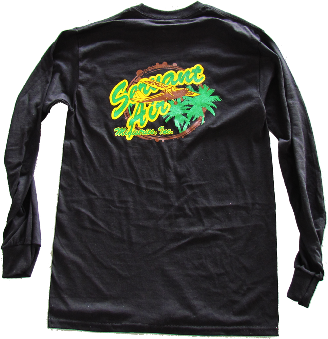 Servant Air Ministries T Shirt Black Back - Long-sleeved T-shirt Clipart (672x708), Png Download