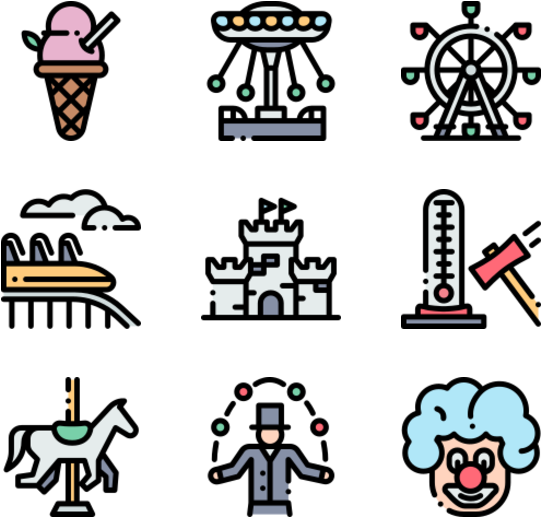 Amusement Park Clipart (600x564), Png Download