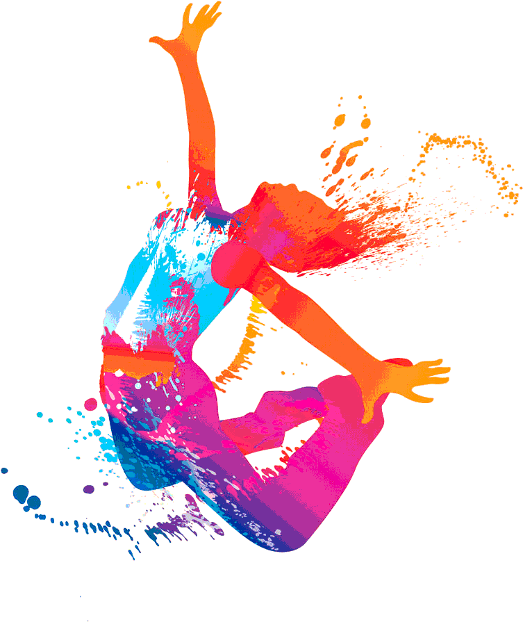 Si Vemos Una Persona Bailando Seguramente Encontremos - Colorful Hip Hop Dance Silhouette Clipart (875x1000), Png Download