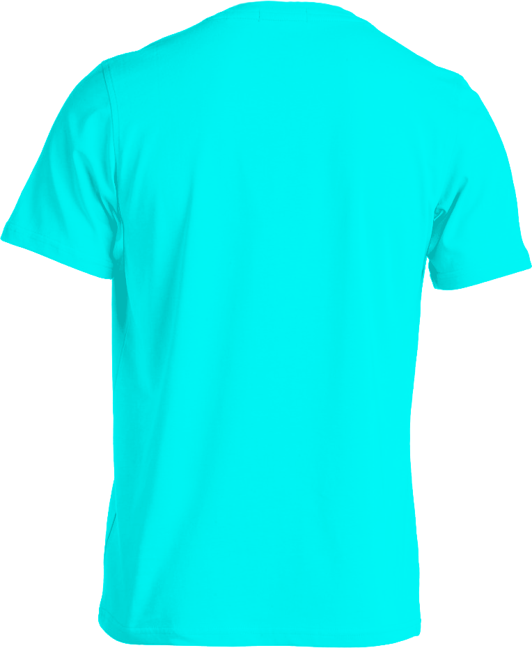 Custom Tee Skyblue Back - Green T Shirt Back Template Clipart (764x931), Png Download