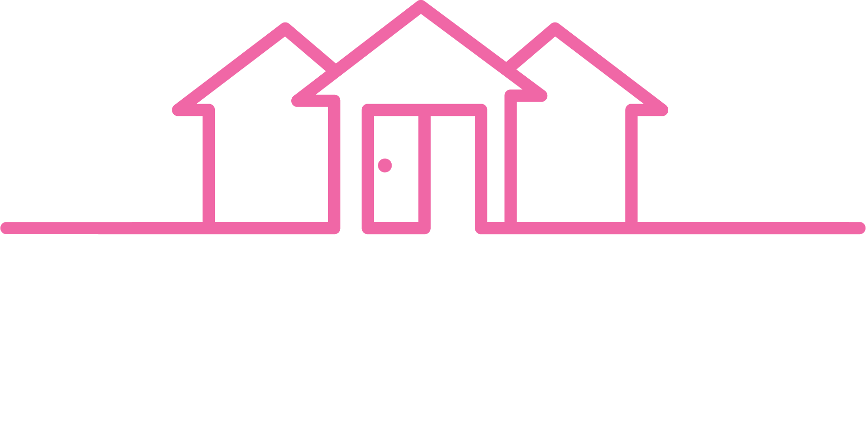 Little Pink Houses Of America Clipart (1769x890), Png Download