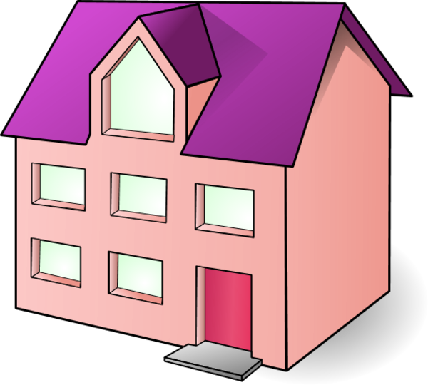 House Pink Cliparts - Non Living Things Clipart - Png Download (600x540), Png Download