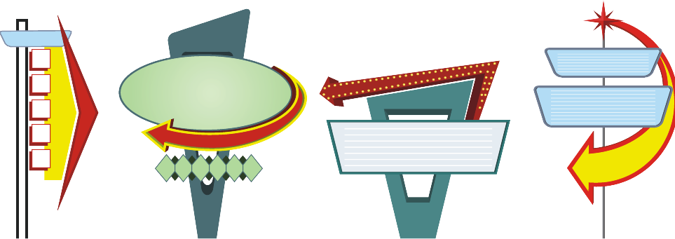 Vintage 50s Signs - Las Vegas Marquee Sign Clipart (963x341), Png Download