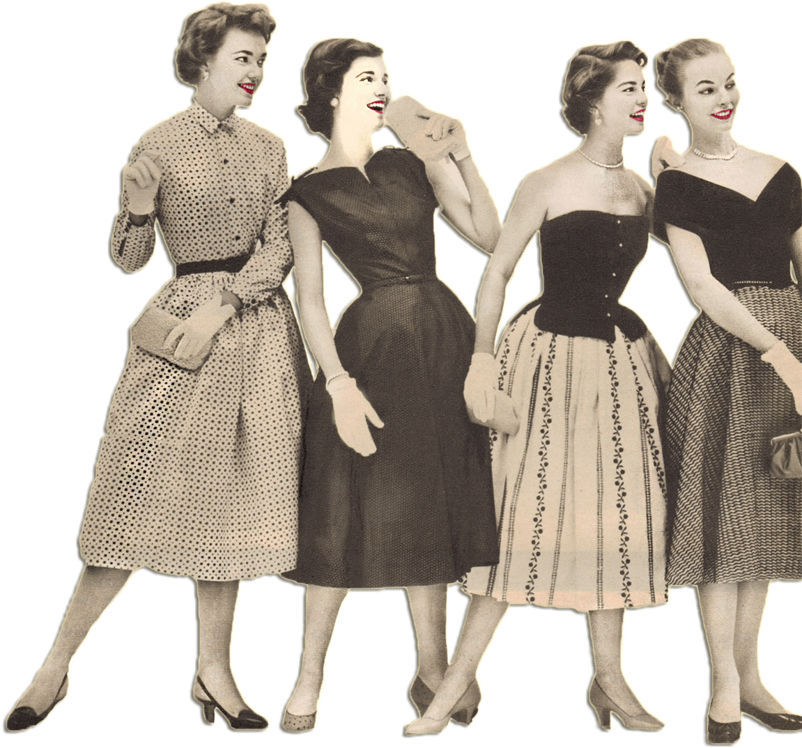 Of The 1950s Came In Like A Storm - Moda De 1950 En Mexico Clipart (1177x1080), Png Download