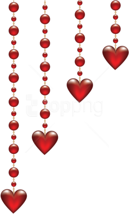 Free Png Valentine's Day Hanging Hearts Transparent - Transparent Valentines Clip Art (480x758), Png Download