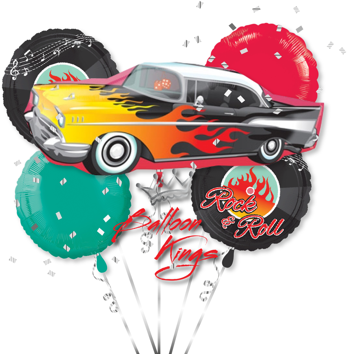 50s Rock And Roll Bouquet - 1950s Car Clipart - Png Download (1280x1280), Png Download