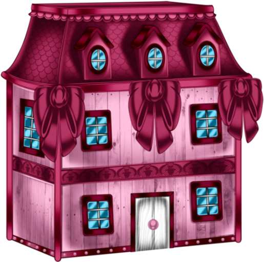 #freetoedit #pink #pinkhouse #dollhouse #house #pinkdollhouse - Toy Clipart (600x591), Png Download