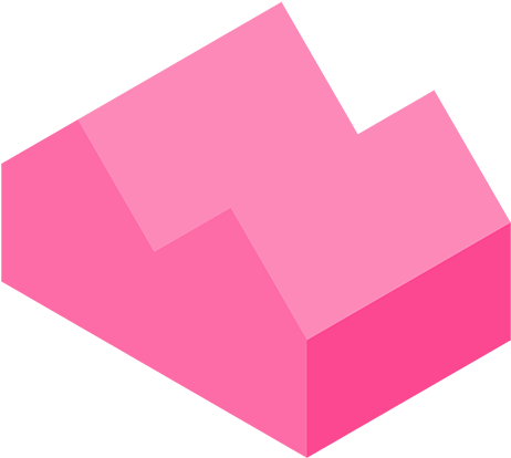 The Twin House Pink - Graphic Design Clipart (1000x1000), Png Download