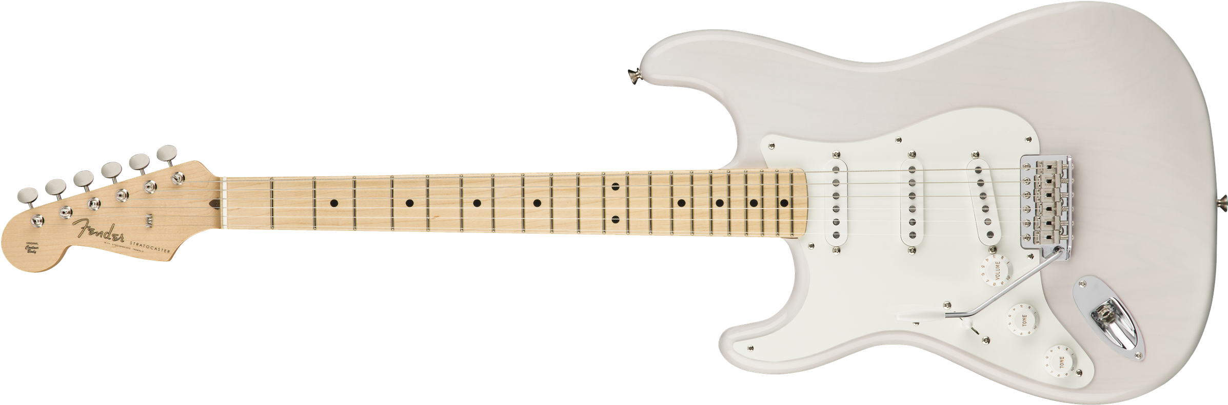 American Original '50s Stratocaster Left-hand, Maple - Fender American Original 50s Stratocaster Left Hand Clipart (2400x797), Png Download