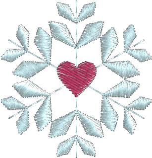 Floco De Neve Coração - Patchwork Clipart (600x600), Png Download