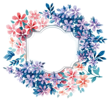 Coronas De Flores, Carpeta, Sellos, Etiquetas, Marcos, - Transparent Background Blue Watercolor Flower Clipart (564x564), Png Download