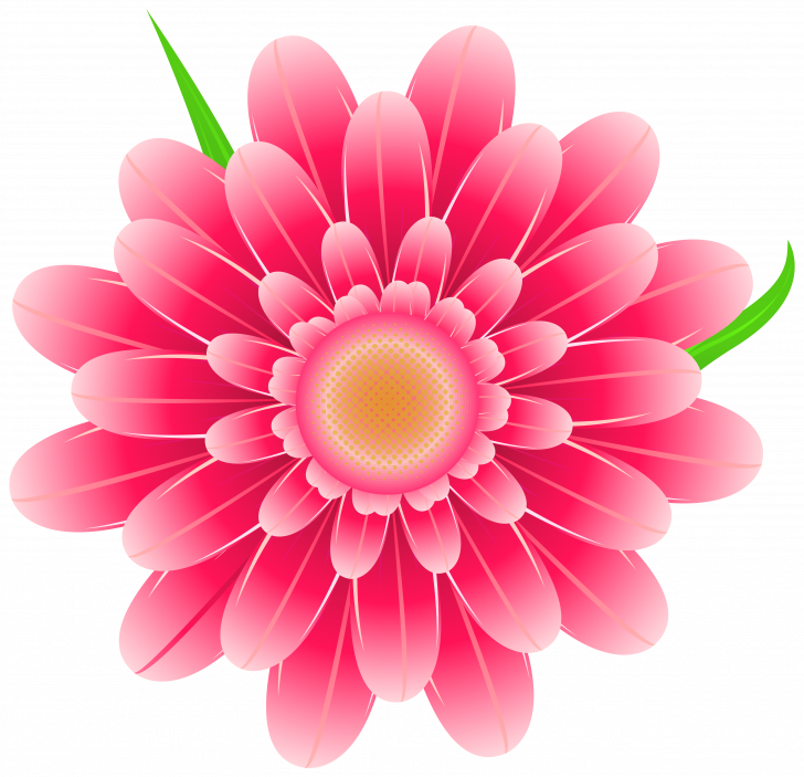 Permalink To 90 Trend Flower Clipart Transparent Ideas - Pink Flowers Clip Art - Png Download (728x703), Png Download