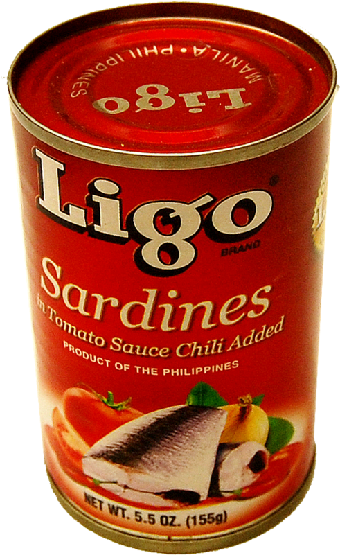 Ligo Sardines In Chili Tomato Sauce - Fish Products Clipart (491x801), Png Download