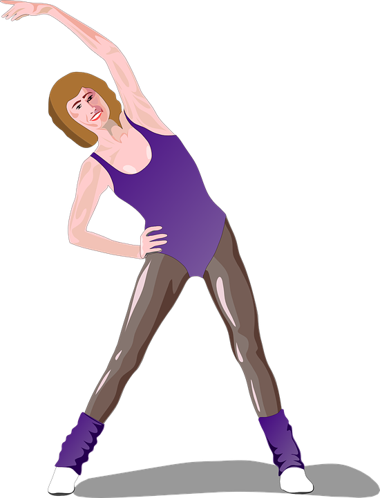 Woman Stretching Female Fitness Healthy Exercise - Exercise Clip Art - Png Download (550x720), Png Download