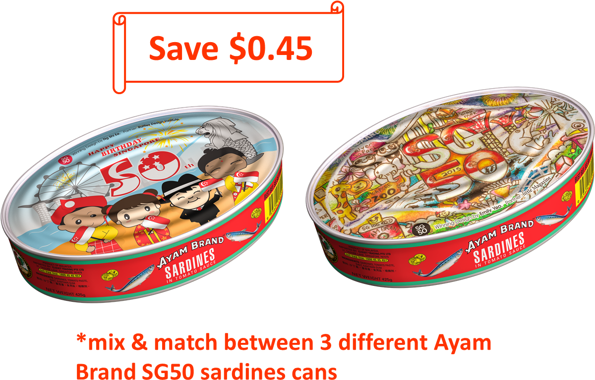 Sardinessg50425g-pro - - Sardine Can Singapore Clipart (1374x808), Png Download