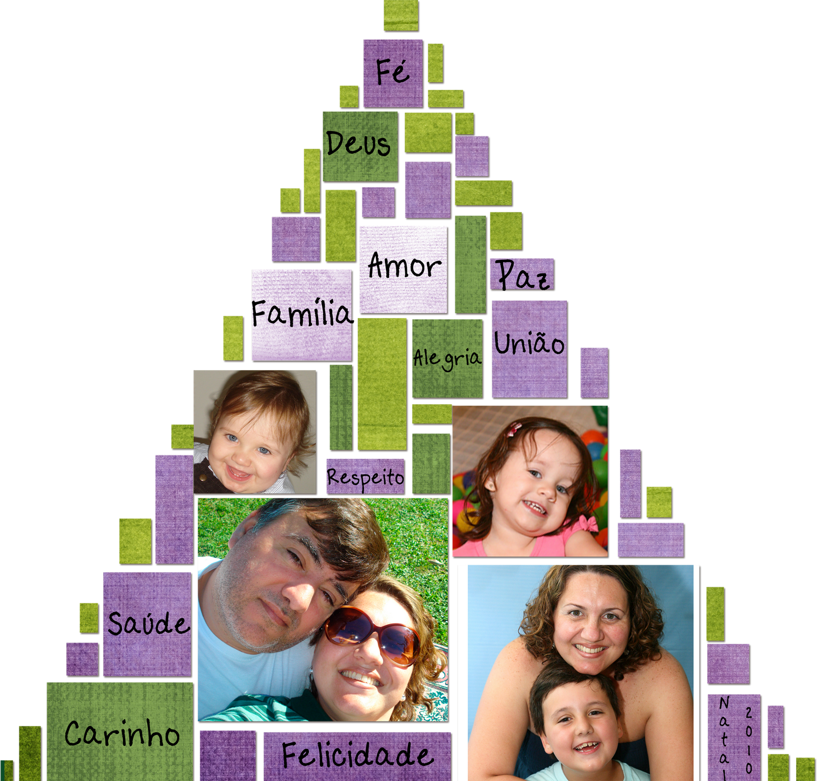 Nossa Família Quer Te Desejar Um Natal Muito Feliz, - Collage Clipart (1600x1530), Png Download