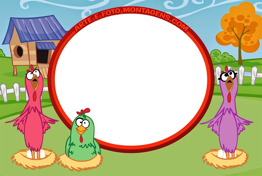 Molduras Personagens E L - Galinha Pintadinha Clipart (898x603), Png Download