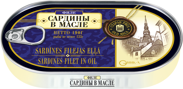 Sardine Fillet In Oil - Шпроты Старая Рига Clipart (1024x768), Png Download