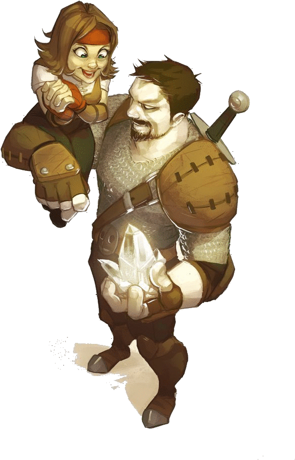 Goliath And Halfling By David Valdez Transparent - Weird Dnd Characters Clipart (792x1008), Png Download