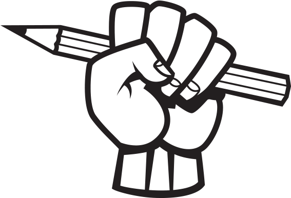 Vector Hand - Pencil In Hand Vector Clipart (1200x628), Png Download