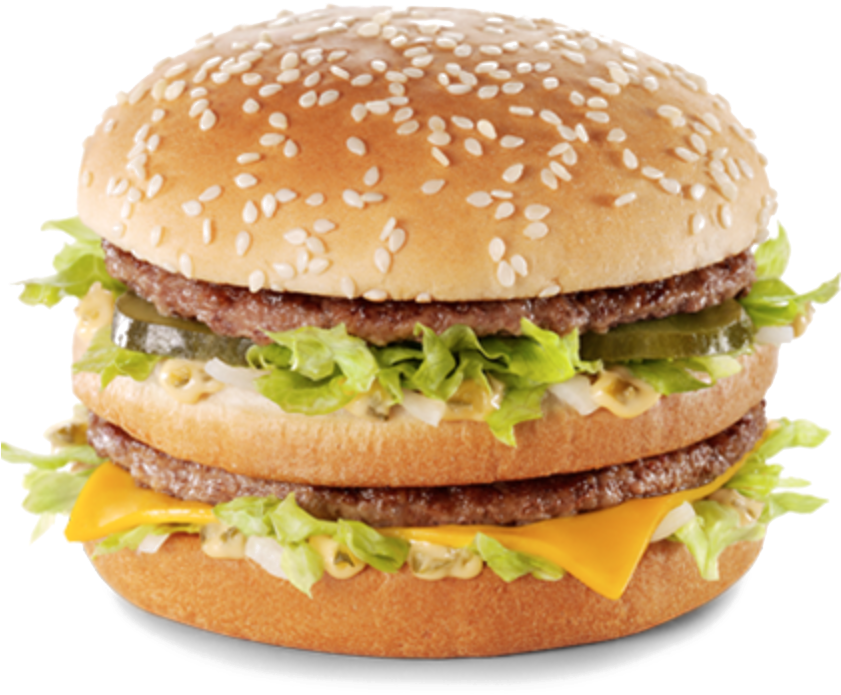 Mcdonalds Burger Png Download Image - Mcdonald's Big Mac And Fries Clipart (862x790), Png Download