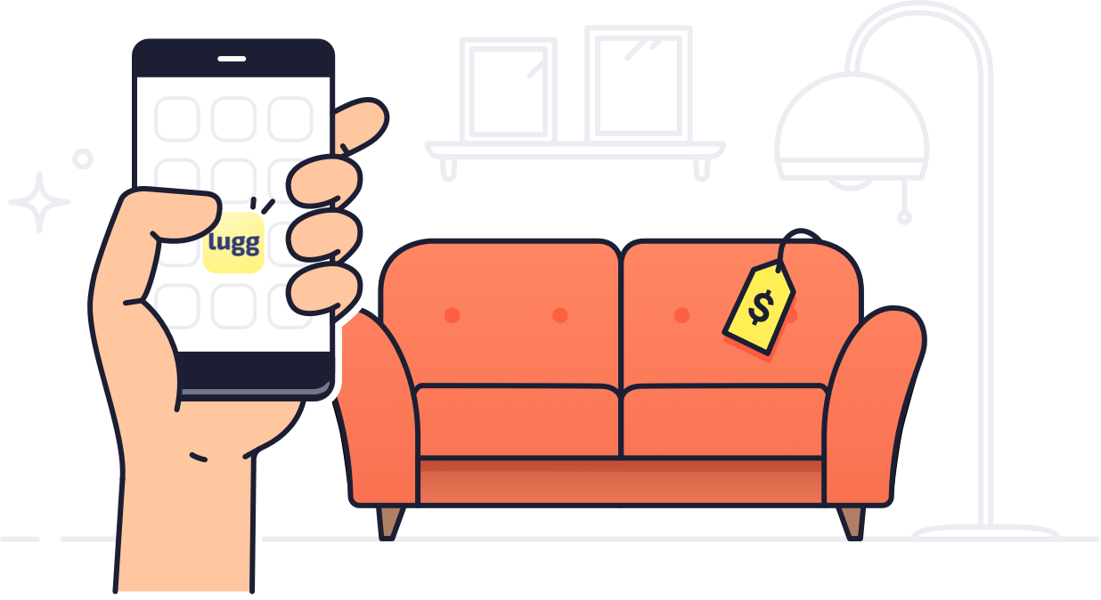Hand With Couch - Studio Couch Clipart (1236x674), Png Download