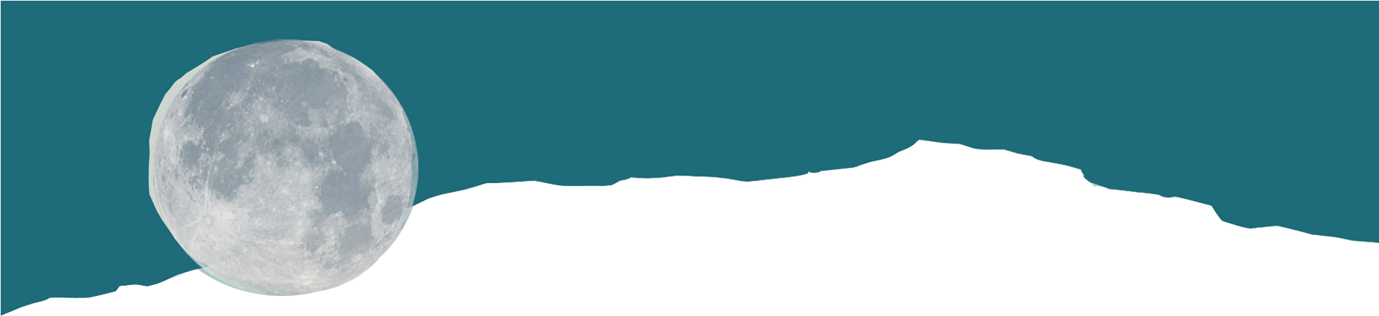 Living With The Moon - Sea Clipart (2000x468), Png Download