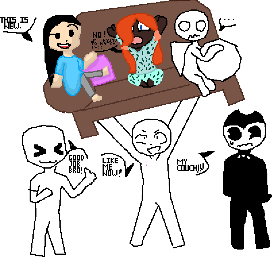 Bendy's Couch - Drawing Clipart (1000x900), Png Download