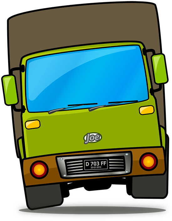 Truck Vehicle Cartoon Car Transportation Transport - Gambar Kartun Mobil Truk Clipart (560x720), Png Download