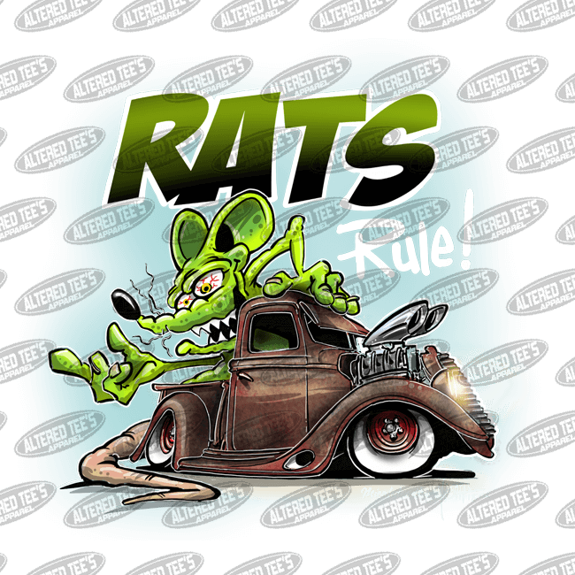Rat Rod Cartoon Truck - Rat Rod Cartoon Clipart (650x650), Png Download