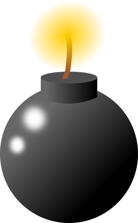Bomb Danger Free Vector Graphic On Pixabay - Flame Clipart (446x720), Png Download