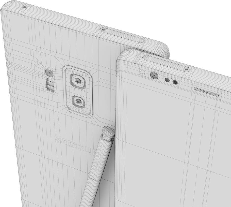 Samsung Galaxy Note 9 All Colors Concept - Sketch Clipart (1000x1000), Png Download
